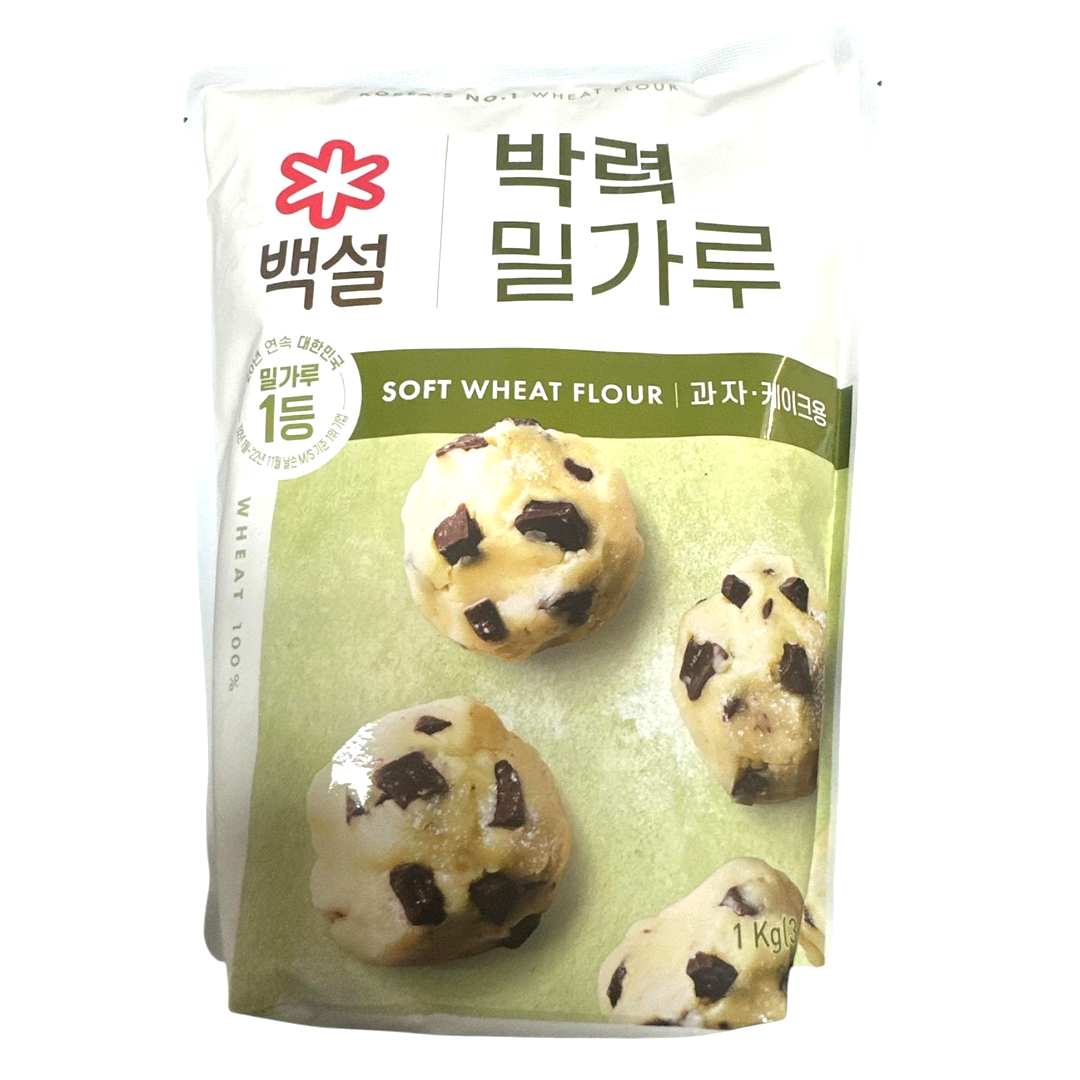 CJ Korea | Flour 韓國CJ白雪牌低筋麵粉(綠色) 1KG#07860602 Korea Beksul Soft Wheat  Flour#韓國高質麵粉#烘焙#新舊包裝隨機發貨| HKTVmall The Largest HK