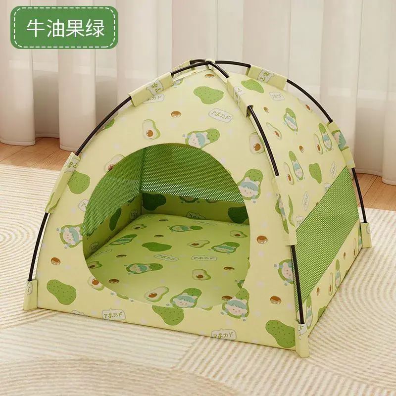 貓窩夏季涼席貓帳篷四季通用貓床小型犬可拆洗寵物狗窩泰迪小狗屋