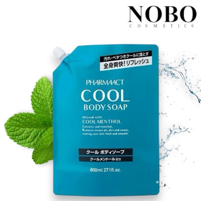 Pharmaact - Cool Body Soap Refill [Infused with Cool Menthol] 800ml (Parallel Import)