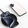 適用於iPhone 16 黑邊閃粉防摔手機保護殼（銀色）