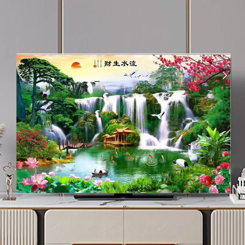 掛式液晶電視機罩防塵罩通用曲面電視家用臺式布藝電視罩電視機套