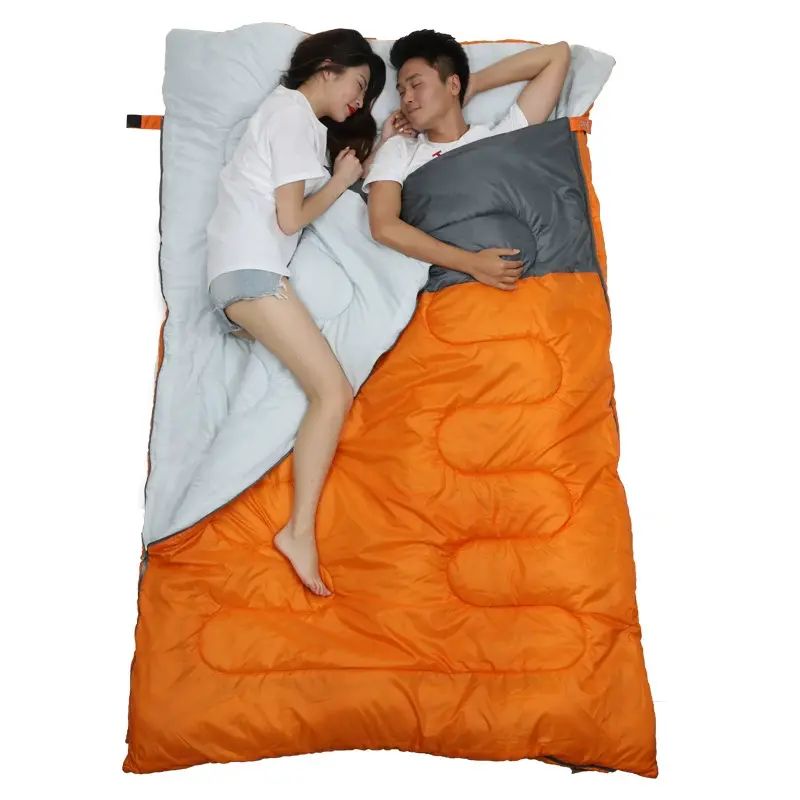 双人睡袋情侣成人户外露营旅行加厚保暖信封式睡袋四季通用平行进口