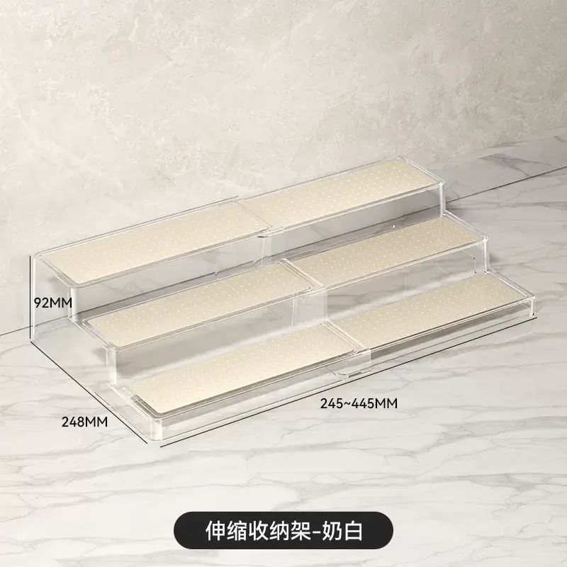 調料置物架家用廚房伸縮階梯多層收納展示架