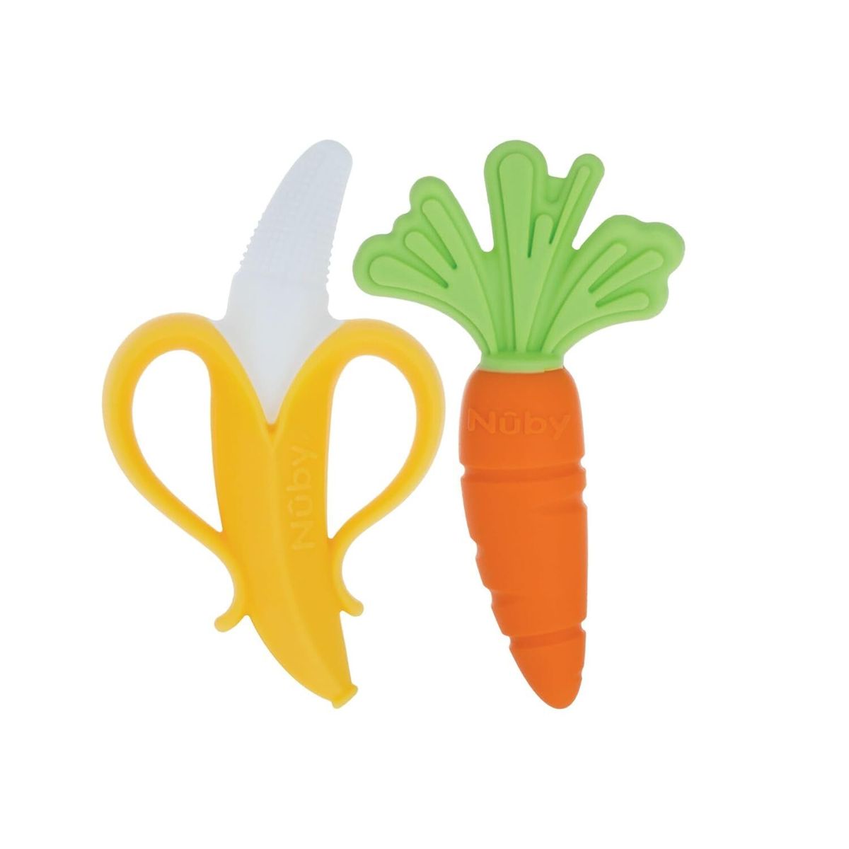 Nuby NanaNubs Gum Massager and Carrot Teether Set