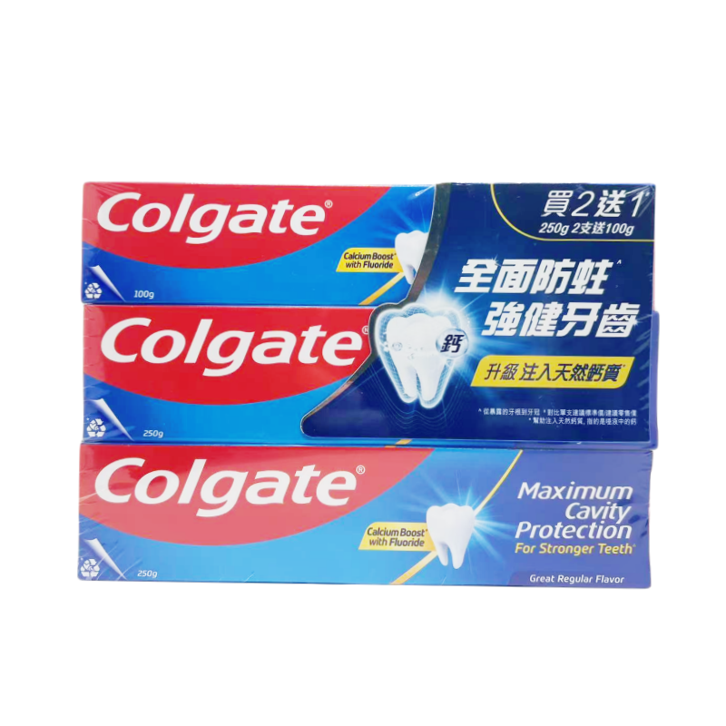 REGULAR TOOTHPASTE 250G X 2 + TOOTHPASTE 100[New and old packaging shipped randomly]