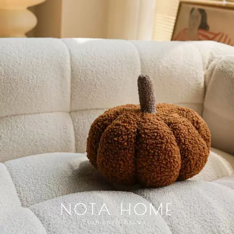 北欧风抱枕圆形南瓜靠枕节日装饰长条腰枕ins靠垫新家软装抱枕套