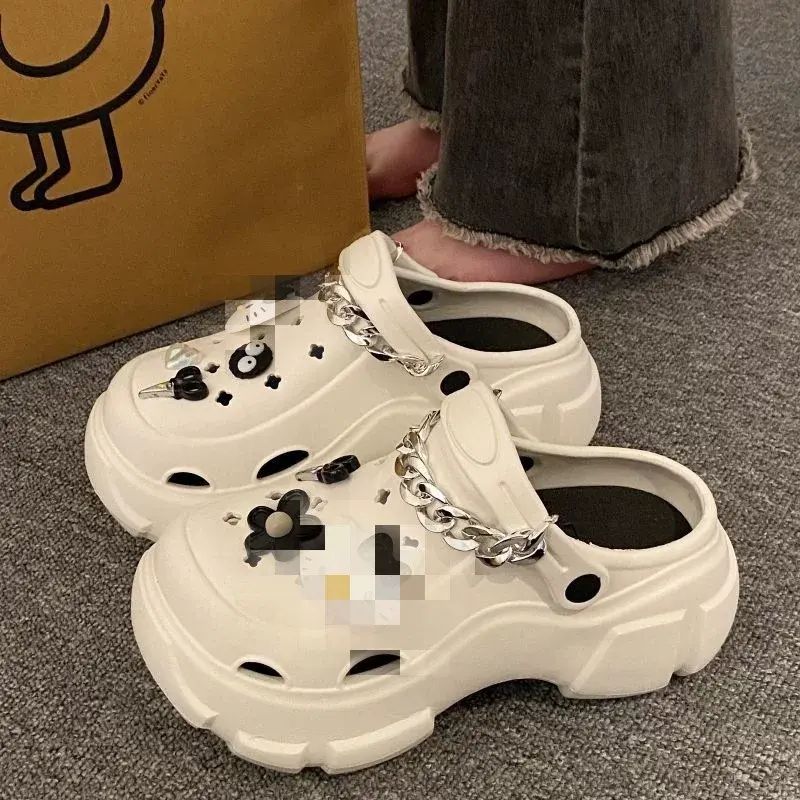 eva增高夏季软底防滑厚底网红凉拖鞋外穿ins潮洞洞鞋女款外穿