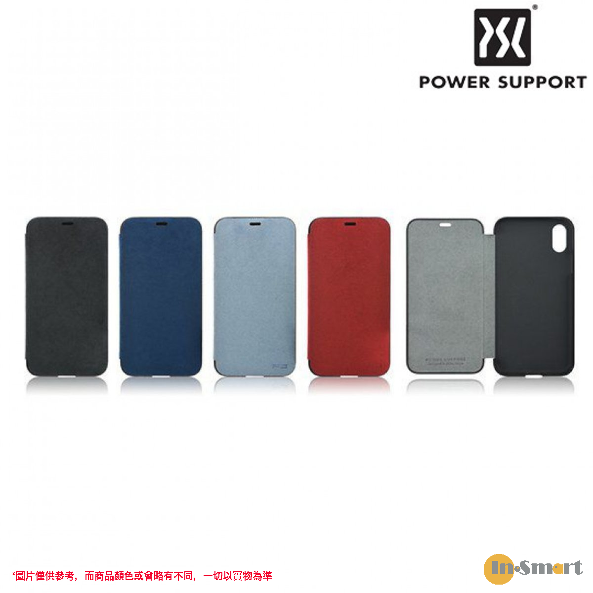 超細纖維仿麂皮人造革ultrasuede® Flip Case For iPhone X 天藍色