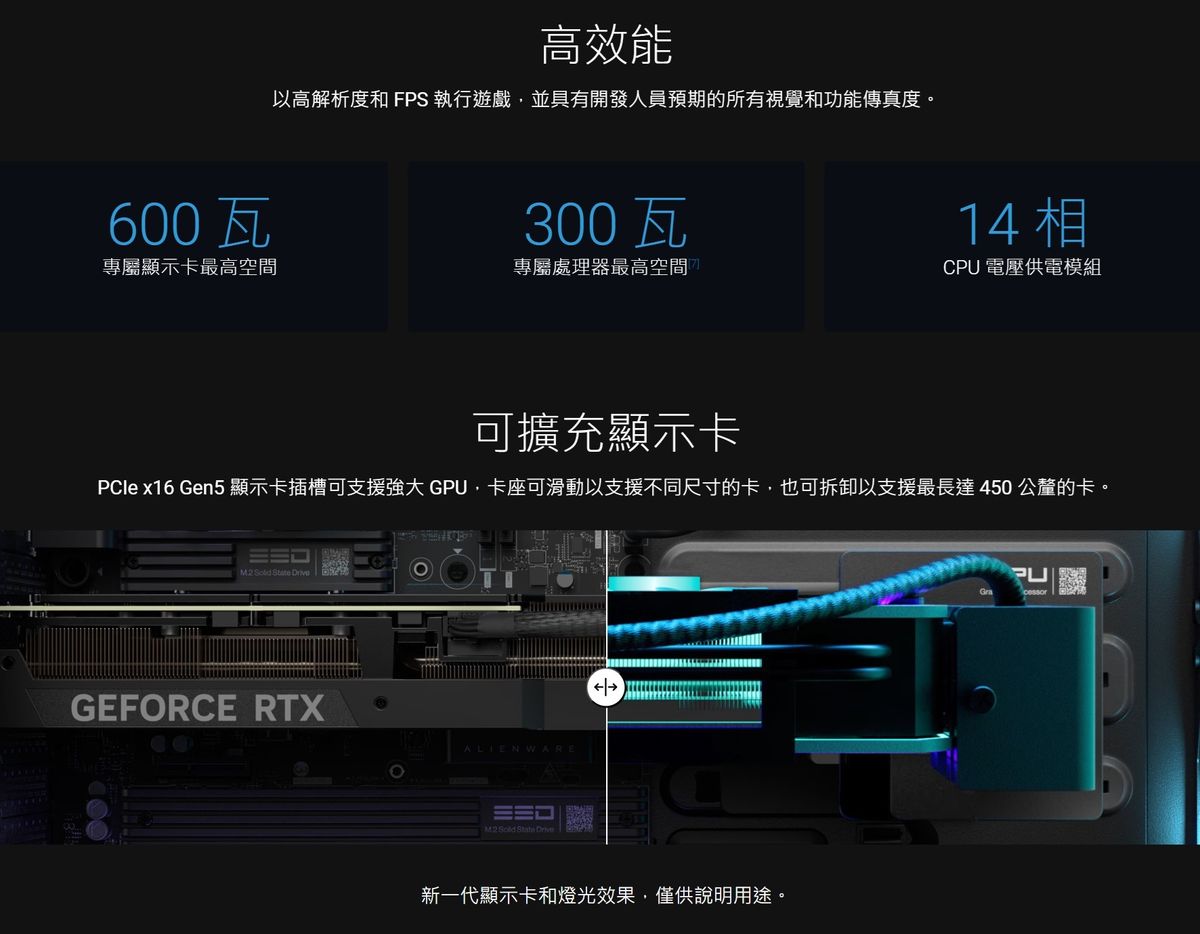 ALIENWARE | RTX 5080 Area-51 遊戲專用桌上型電腦 # aat250-k9228 # | RAM : 32GB ...