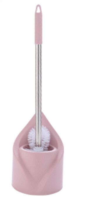 浴室長柄廁所刷套裝【葉形粉色】【長42.5cm*寬10.5cm】 #99 #T803023997