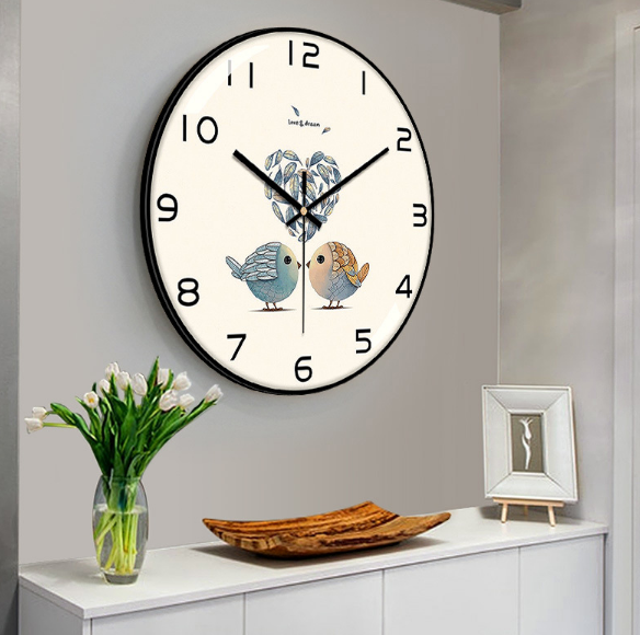 C203006379 家用簡約石英掛鍾(D黑框-12英寸）