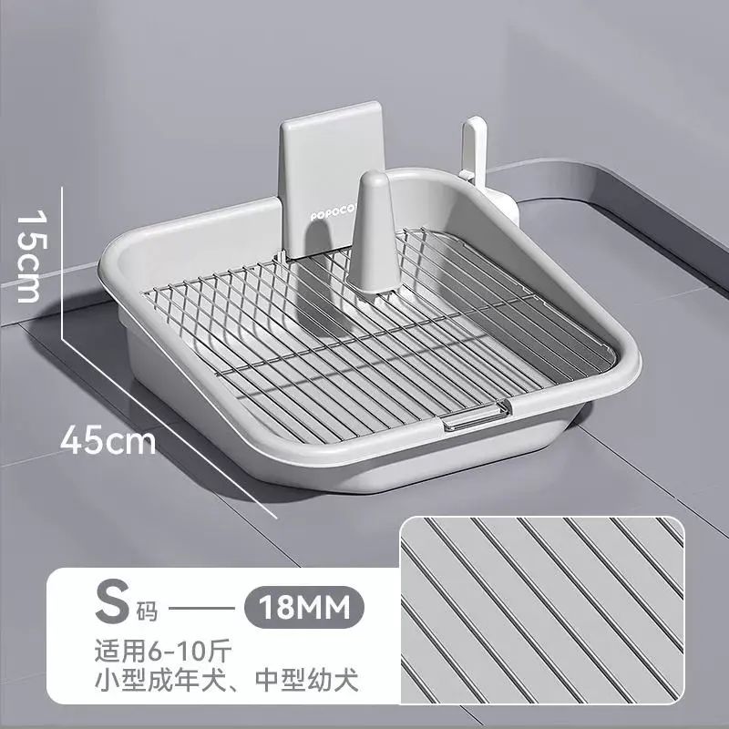 寵物狗狗廁所狗用小型犬不銹鋼小狗沙狗砂盆尿尿盆專用防踩屎便盆