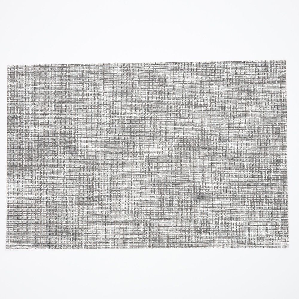 PVC日式防水餐垫10pk - 多色餐垫 搭配桌巾桌垫 砂锅垫 适用于家庭厨房装饰PVC西餐垫-银黑