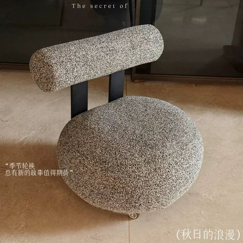 萬向輪小凳子帶滑輪移動矮凳家用坐凳靠背椅子客廳圓凳板凳溜溜凳