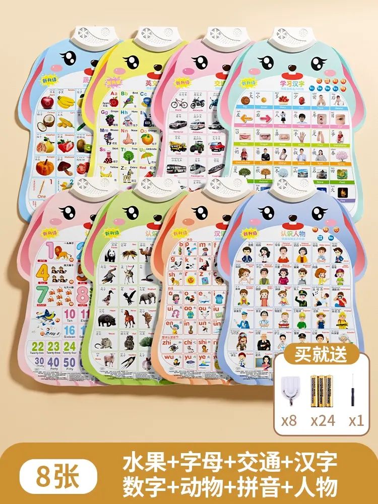 有聲早教掛圖寶寶學說話識字啟蒙拼音學習神器字母表牆貼兒童玩具