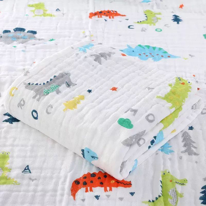 婴儿浴巾纯棉高密六层纱布宝宝用品初生儿童盖毯初生抱被