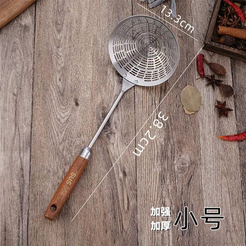German Wood Handle Strainer Spoon Parallel Import