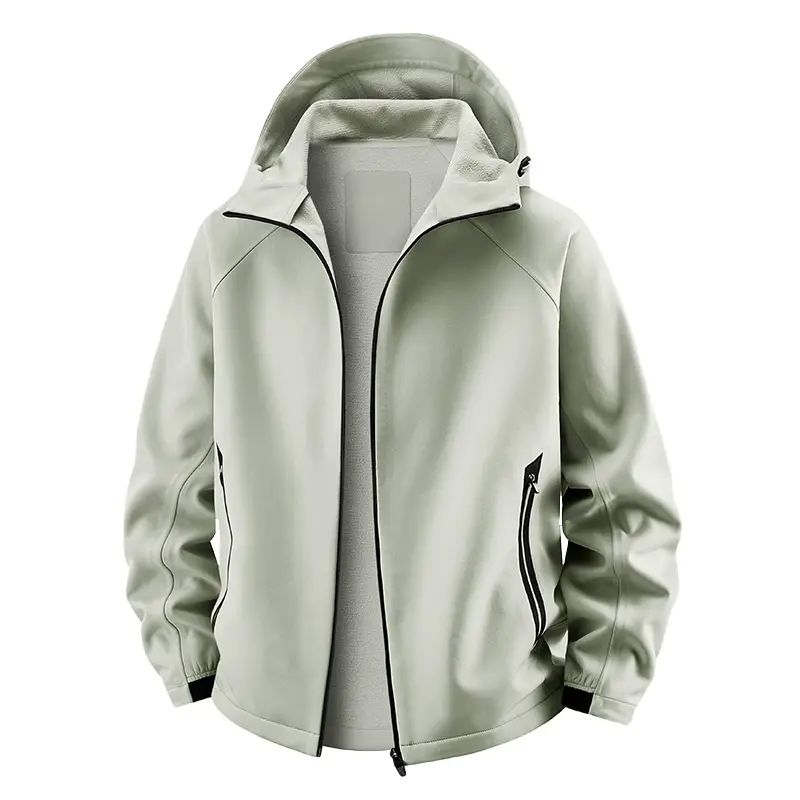 新款秋冬情侣登山服夹克软壳衣户外热封连帽加厚保暖冲锋衣防风防水外套