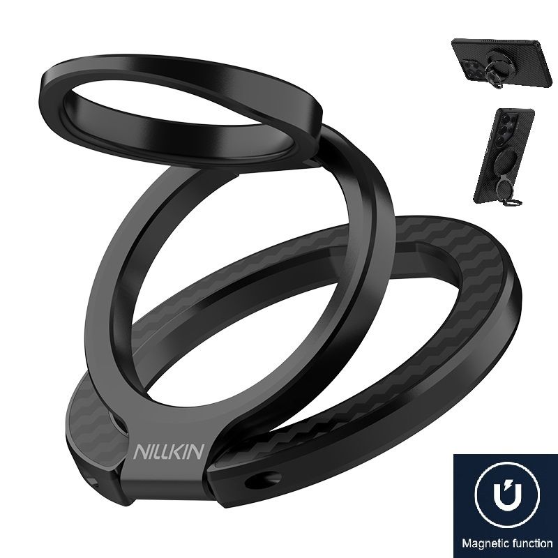 雙面磁吸式鋁合金指環支架 雙軸360度 摺疊收合