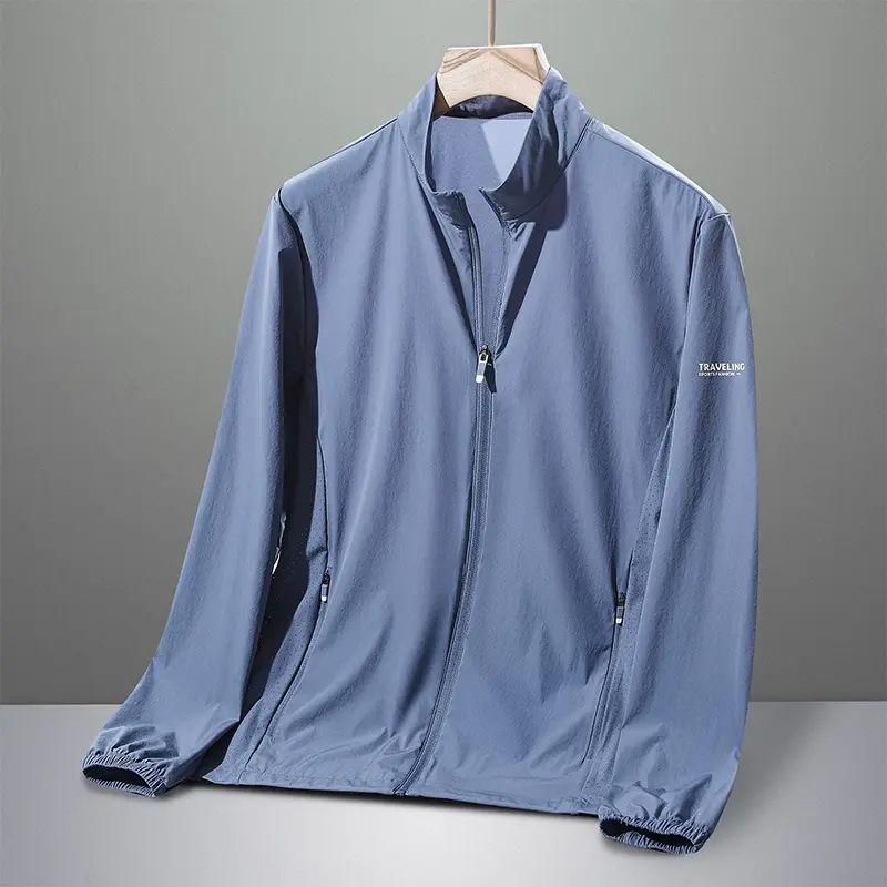 旦宾送爸爸的冰丝防晒衣男夏季超薄透气中老年男士夏天速干外套薄