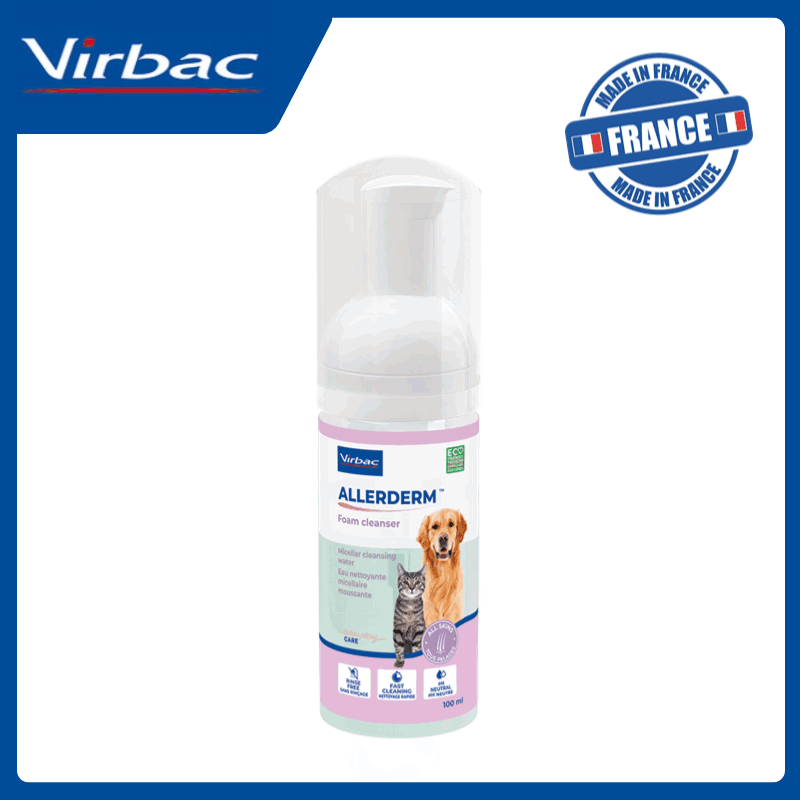 Virbac-愛樂滴寵物除菌免洗清潔泡沫 (100ml）#貓咪狗狗保溼幹洗香波幼犬幼貓 #沐浴除臭 溫和清潔 平行進口