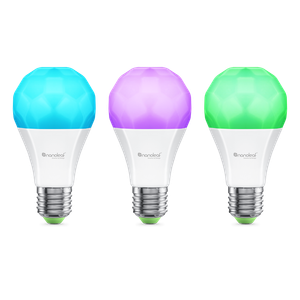 Nanoleaf Essentials Matter E27 智能燈膽 - 支援 Thread 及 Matter 的智能 LED 燈膽 - 白光及彩光 (3 個裝)