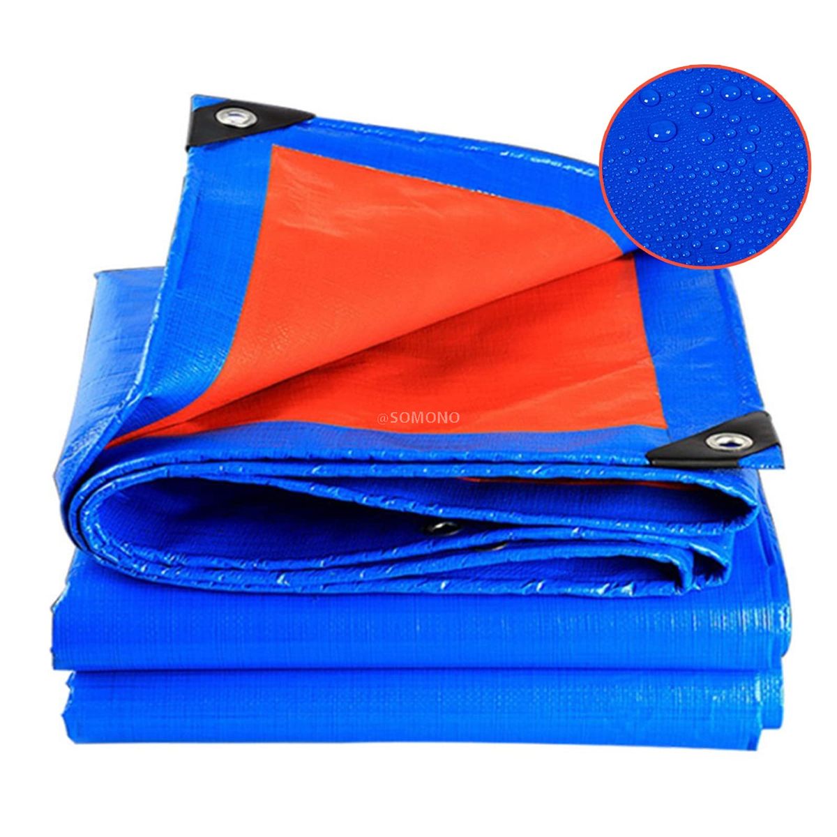 Akvot 帆布 4x5 米，加強型帆布，室外用耐用帆布，100% 防水帆布，紫外線防護遮陽網，熱封帆布，適合防曬和防塵