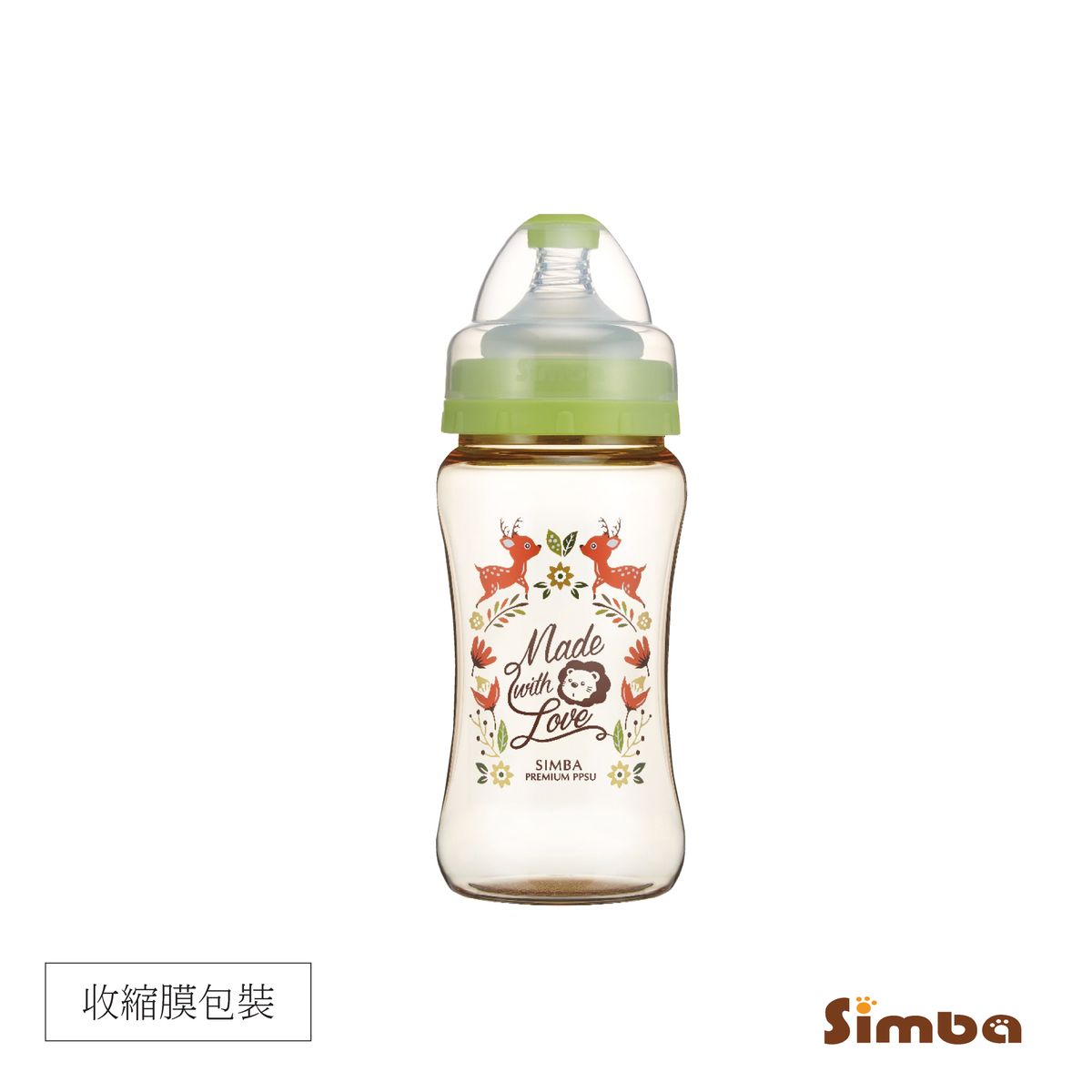 桃樂絲PPSU寬口奶瓶組270ml(綠)*收縮膜包裝