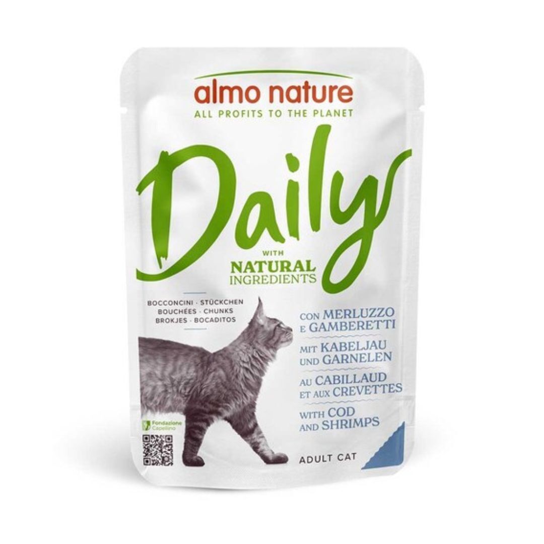 Daily - Cod & Shrimp (70g) Adult Cat Wet Food 5275/125832 AlmoNature