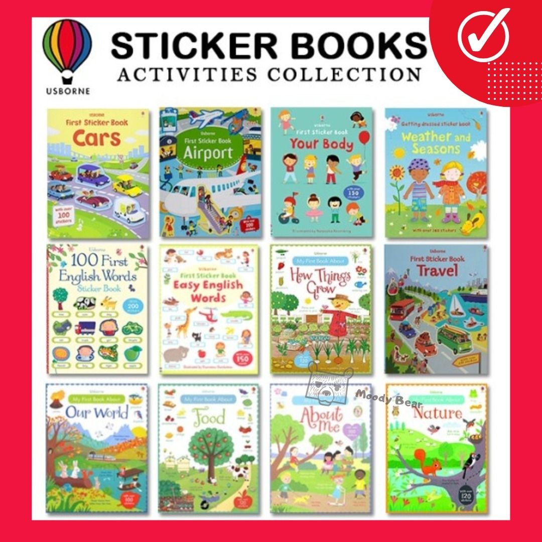 【兒童英文貼紙書】-隨機3本 ｜訓練專注力 | 平行進口