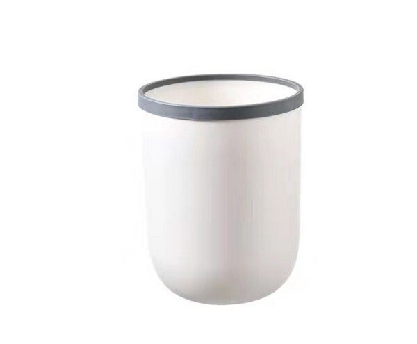 簡約創意垃圾桶-壓圈款白色-小號#Q901001462