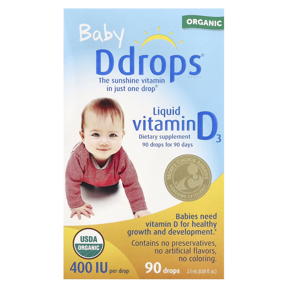 嬰兒維他命D3滴劑 2.5毫升 （平行進口）新舊包裝隨機