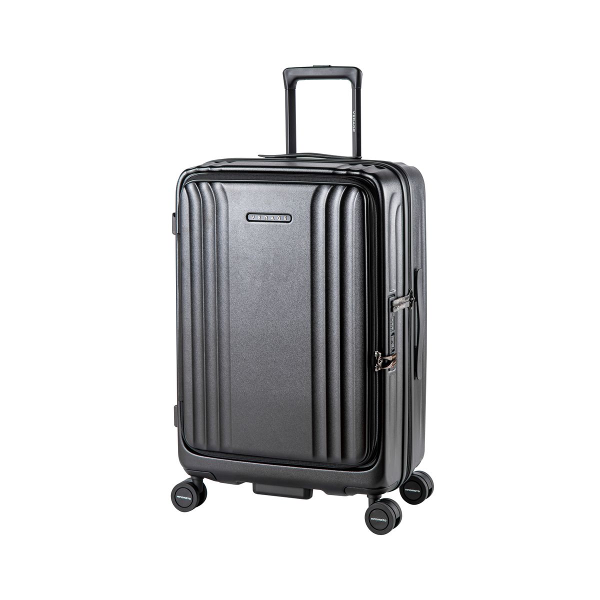 24036 II 代鋼芯輪 20"/24"/28" 前揭開 + 中間開行李箱 純黑色