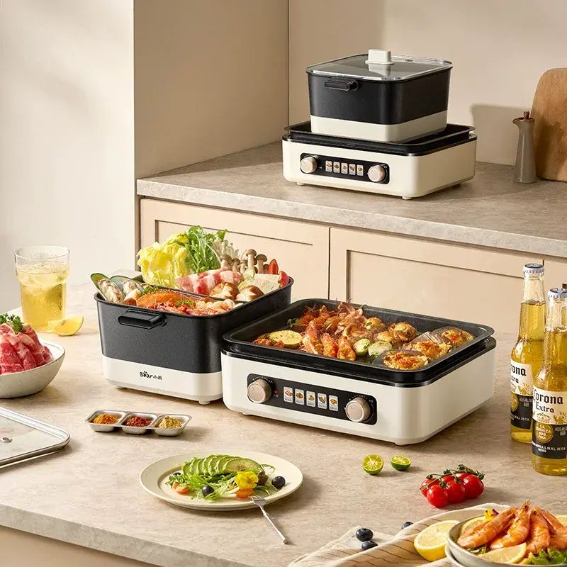 Bear Stack Cooker DKL-J21R7 BBQ Shabu Grill Hot Pot