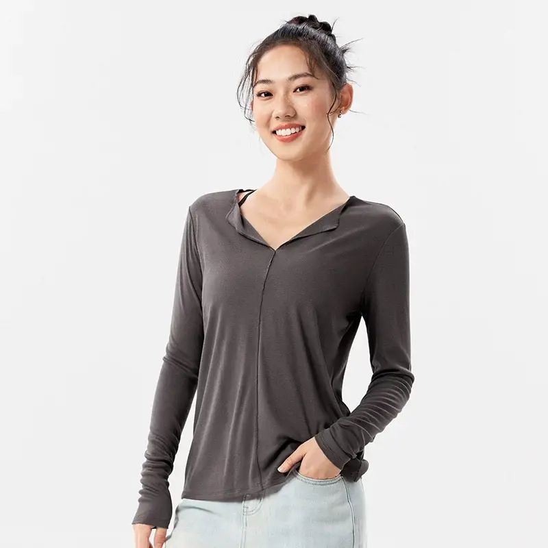 rtswear  breathable  quick drying  spring and autumn lapel fitness suit  women Rolled gray S Style 3
