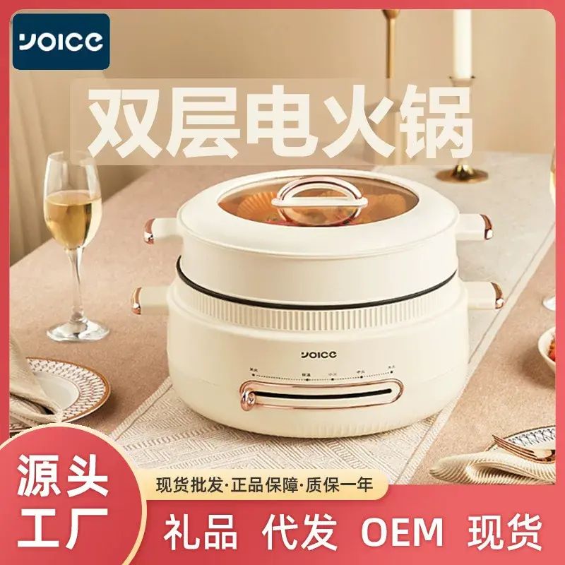 Electric Hot Pot Dorm Steamer Fryer Cooker