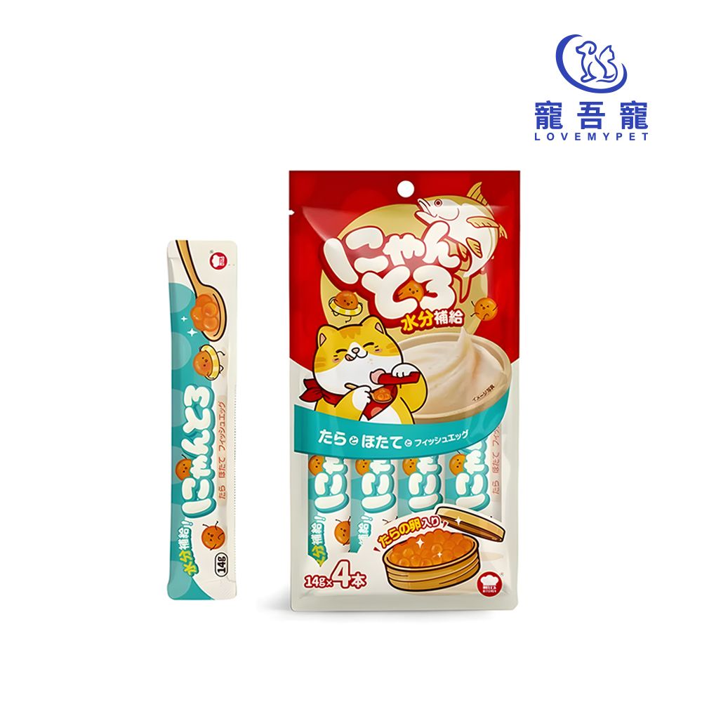 地獄廚房【貓條】鱈魚扇貝+鱈魚籽56g（14*4）（平行進口）