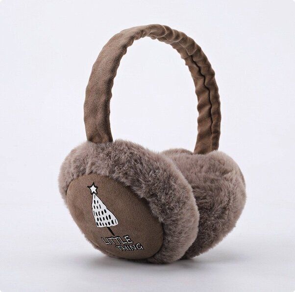 保暖防風毛絨耳罩(建議年齡3-12歲  DEZ12; B款卡其小貓款)