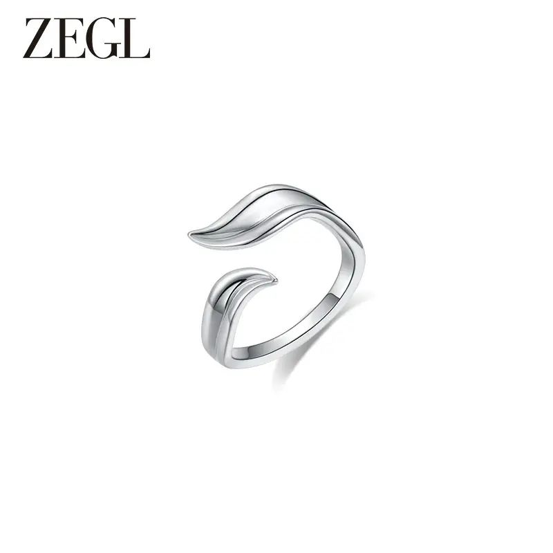 ZEGL设计师925银飞鸟系列独特戒指女个性高级感开口指环食指尾戒