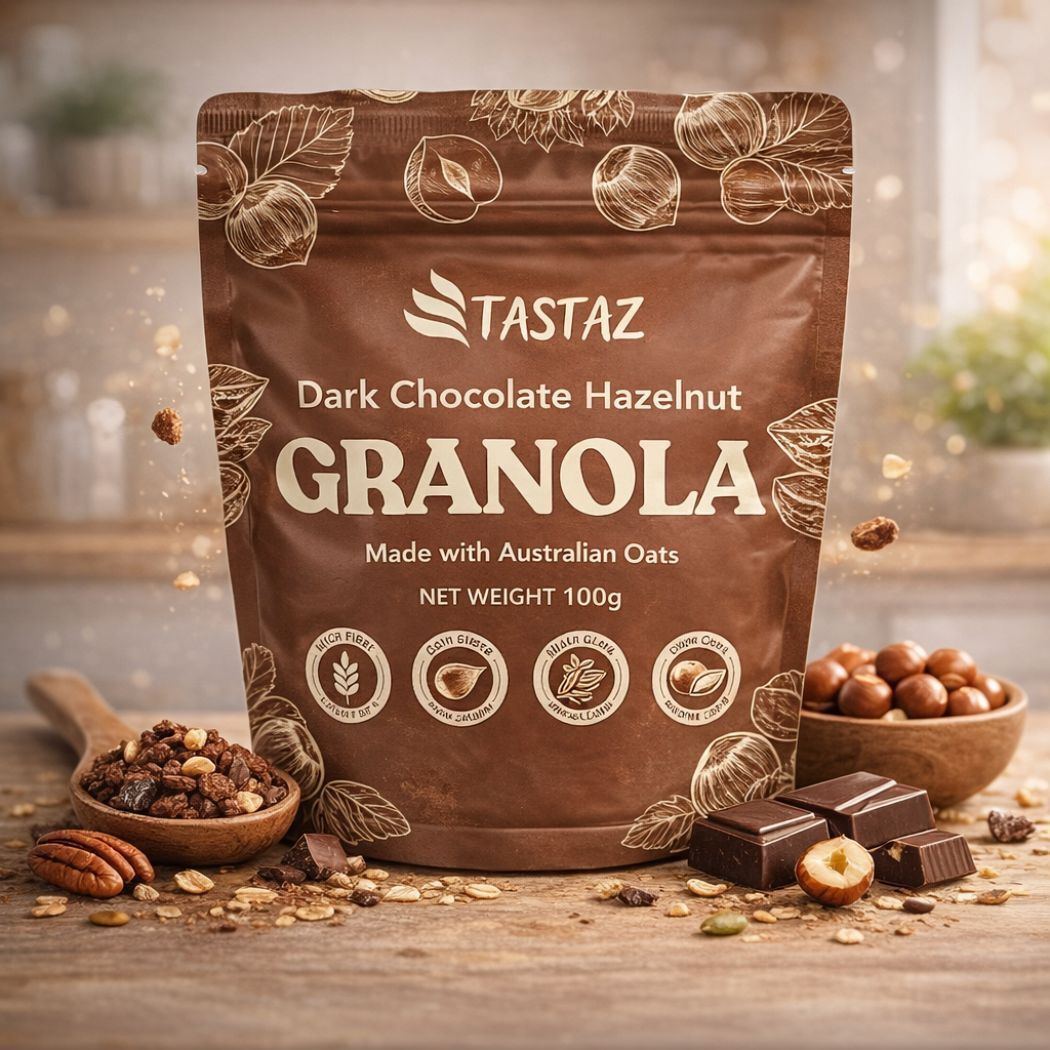 黑朱古力榛子格蘭諾拉燕麥脆(Granola )100G｜無添加劑｜真果仁高纖維｜低糖低溫烘焙  #穀物麥片早餐 #雜錦果仁 #脆片早餐 #穀物早餐 此日期前最佳: 24/08/2026