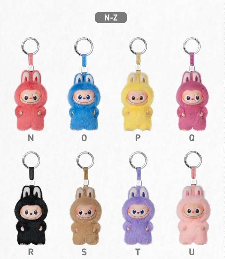 THE MONSTERS- (字母S) 已開盒 Labubu 4.0 THE MONSTERS 心底密碼系列 - 搪膠毛絨掛件盲盒 系列 鎖匙扣】1隻 