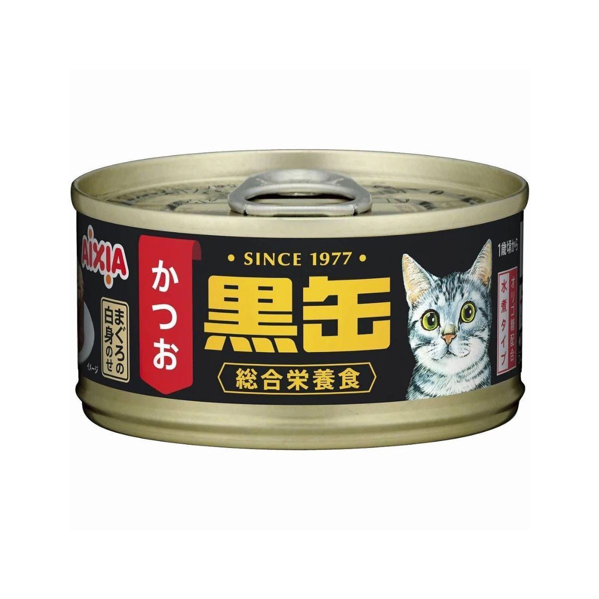 [6PCS SET] Black Can Tuna x Bonito Cat Canned 80g