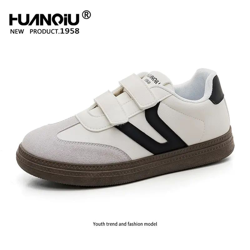 环球德训鞋女2025新款爆款百搭学生板鞋小众设计感舒适厚底小白鞋