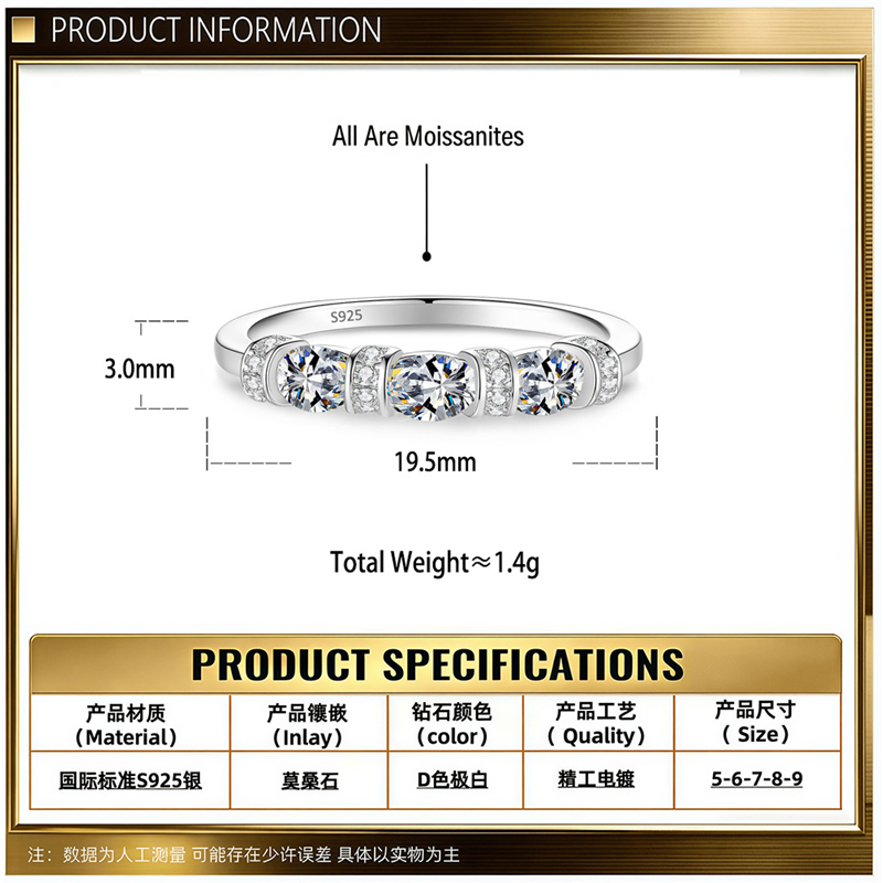 Oval Pave Moissanite Silver Ring