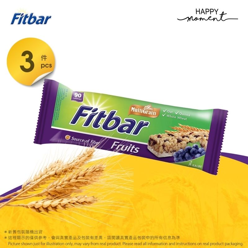 3件 - 水果麥纖棒 (22g x3)[新舊包裝隨機發送] Fruits Fitbar[Random Packing]