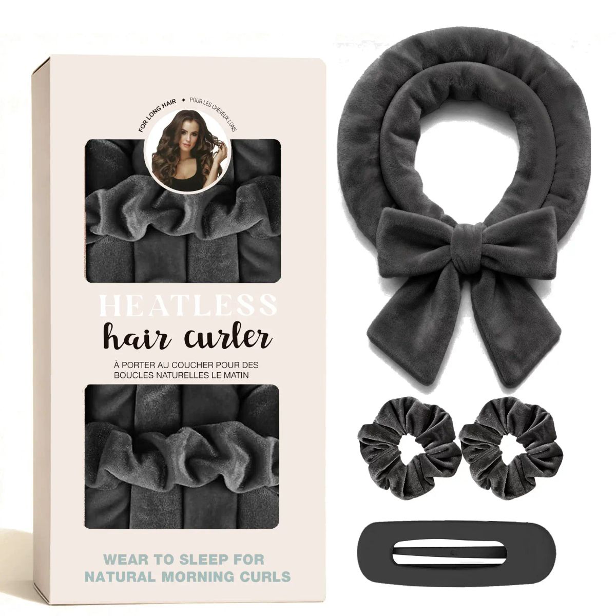 新款不伤发睡眠蝴蝶结懒人高级感柔软盘发器丝绵飘带卷发棒