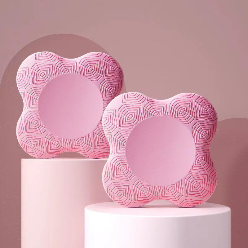 w22 [一組兩件] 平板支撐墊加厚護膝護肘墊 防滑運動瑜伽墊 瑜伽防滑跪墊 男女無味膝蓋運動墊 平板便攜式護肘護膝健身護支撐【粉色2片裝】