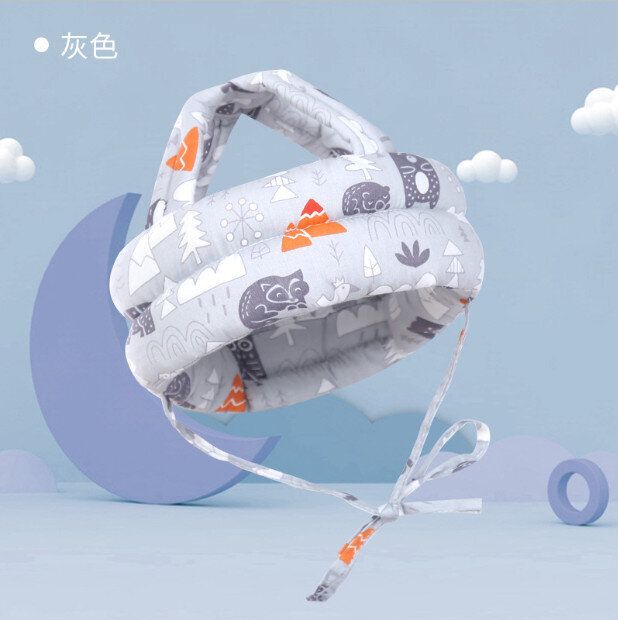 嬰兒防摔護頭帽（灰色森林普通款升級版）（尺寸： 70*10*2.5CM）