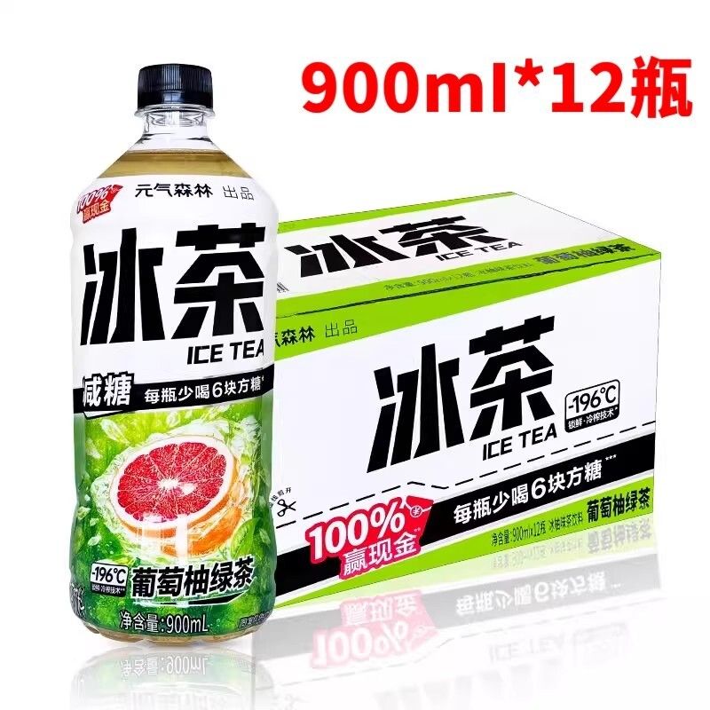 12X 冰茶葡萄柚绿茶 (每支900毫升)