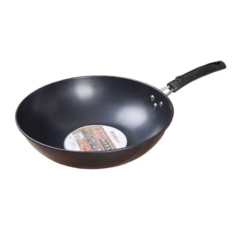 金嫂子炒锅无涂层不生锈家用炒菜铁锅女士专用轻巧锅燃气电磁炉用